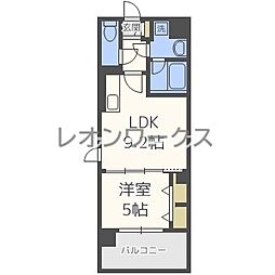 ラルシェパルク新大阪 1LDKの間取図画像