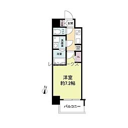 OrchidResidence新大阪 1Kの間取図画像