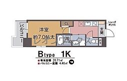 フェールヴィル阿波座 1Kの間取図画像