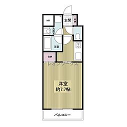 プレジオ都島 1Kの間取図画像