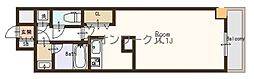 シティヒルズ安堂寺 1Kの間取図画像
