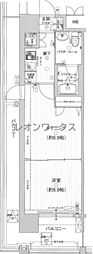 エグゼレジデンスタワー 1DKの間取図画像