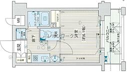 プレサンス難波OCAT前 1Kの間取図画像