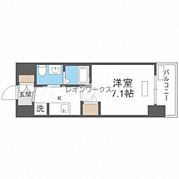 TLRレジデンス本町WEST 1Kの間取図画像