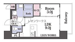 レオンコンフォート難波南II 2階