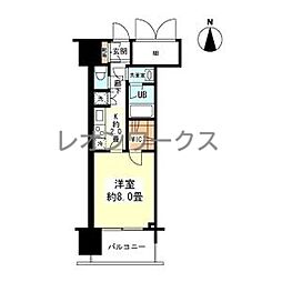 アンビエンテ四ツ橋 1Kの間取図画像