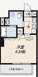 セレニテ難波西 1Kの間取図画像