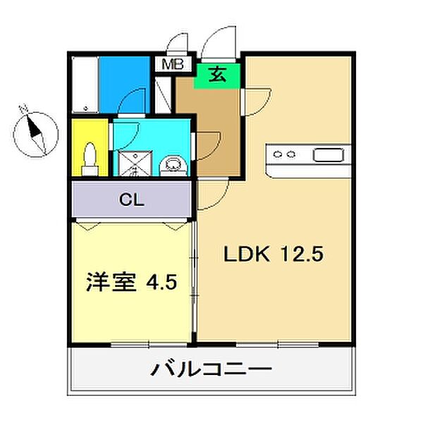 グランビュー 712｜高知県高知市朝倉丙(賃貸マンション1LDK・7階・39.64㎡)の写真 その2