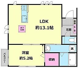 Trend Maison R-1 1LDKの間取図画像