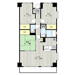 リヴィエール新横浜 3LDKの間取図画像