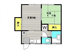 小泉荘 2Kの間取図画像