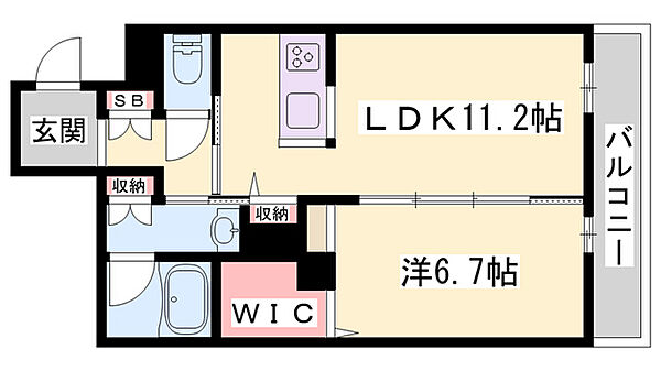casa noble ｜兵庫県姫路市阿保(賃貸マンション1LDK・2階・46.88㎡)の写真 その2