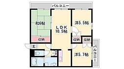 ブエナビスタ姫路ウエスト 2階3LDKの間取り