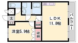 プラッツ・ハイム 1階1LDKの間取り