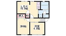 河原サンハイツB 1階/-