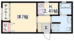 間取図画像 1K