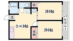 間取図画像 2DK
