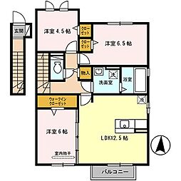 サニーハイツ 3LDKの間取図画像