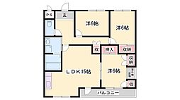 カサ・ヴィアーレ 3LDKの間取図画像