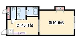 スワローハウス 1DKの間取図画像
