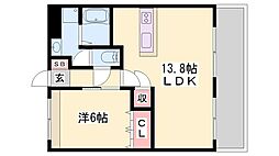 エスポア21 1LDKの間取図画像