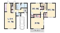 ロレーヌハイツ宝殿2 3LDKの間取図画像