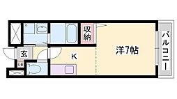 ブリーズ 1Kの間取図画像
