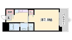 サニーガーデン 1Kの間取図画像