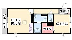 ウエストポート 1LDKの間取図画像