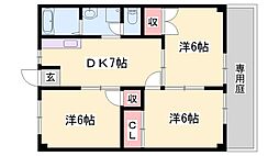 サンクス 3DKの間取図画像