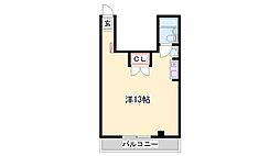 ハイツソレイユ ワンルームの間取図画像
