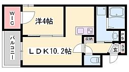 サンライフ東加古川 1LDKの間取図画像