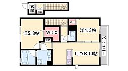 シャトン　B棟 2階