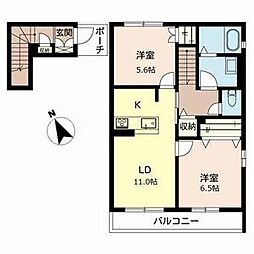 シャーメゾン ヴェルデ 2階/-