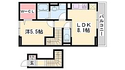 グランディール網干 1LDKの間取図画像