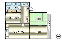 ベリーハイツC 3LDKの間取図画像