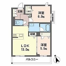 Seaside House 2LDKの間取図画像