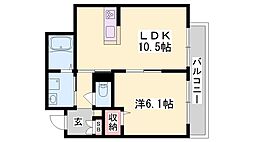 イーストグランテージ 1LDKの間取図画像