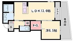 モン・レーヴ 1LDKの間取図画像