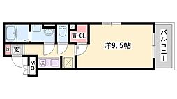 メゾンエイスイ 1Kの間取図画像