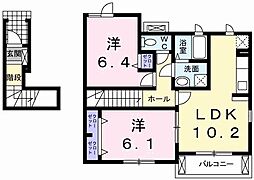 メイフラワー2 2LDKの間取図画像