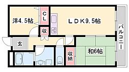 プレステージR 2LDKの間取図画像
