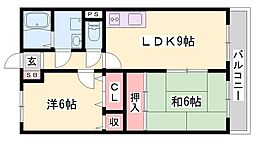 ハイツ・セーヌ 2LDKの間取図画像