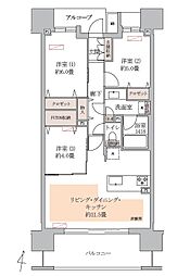 ザ・パークハウス清澄白河現代美術館前 3LDKの間取図画像