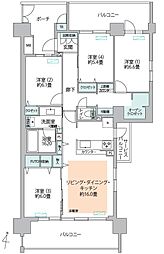 コスモひばりが丘ザ・ガーデンズフォートオーセントヒル 4LDKの間取り