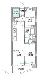 コスモ小石川 1SLDKの間取図画像