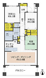 イニシア練馬ブライトステージ 3LDKの間取図画像