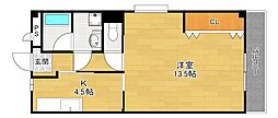 コーポフォレスト 1DKの間取図画像
