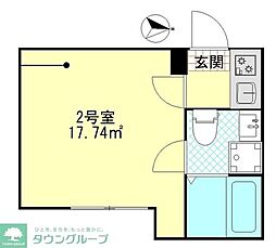 パーチェ堀切 2階1Kの間取り