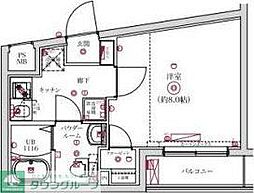 東京メトロ千代田線 綾瀬駅 徒歩11分の賃貸マンション 1階1Kの間取り